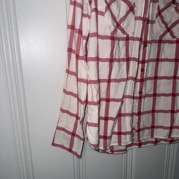 Red and White Plaid J. Crew Button Down Shirt - Size 4 - Picture 5 of 7